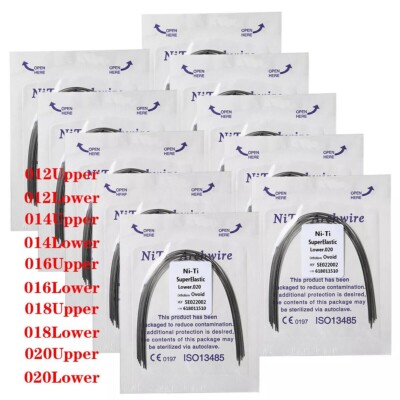 1-200* Dental Super Elastic Niti Round Arch Wires Arch Wire for Bracket Braces