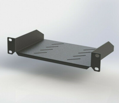 Rack Magic 1HE 10'' Fachboden 140 mm Tiefe - 10 Zoll (254mm) -  schwarz