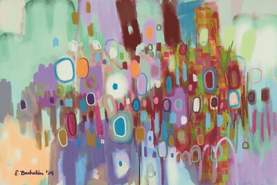Emilia Bachelier Floral Abstract 11x14  Premium Semi-Gloss Paper Print