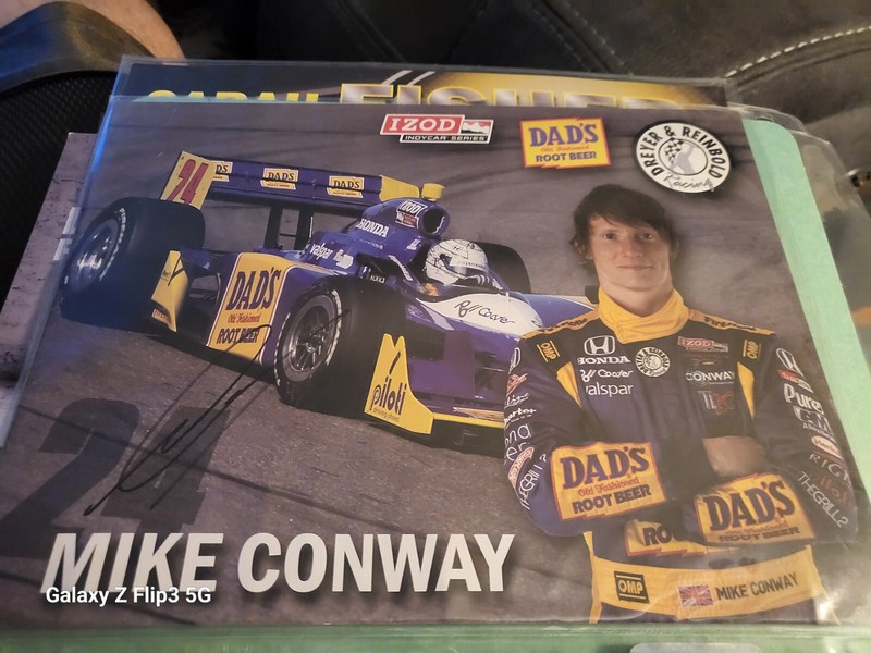 MIKE CONWAY 2009 SIGNED Indy500 Indy Car Hero Card