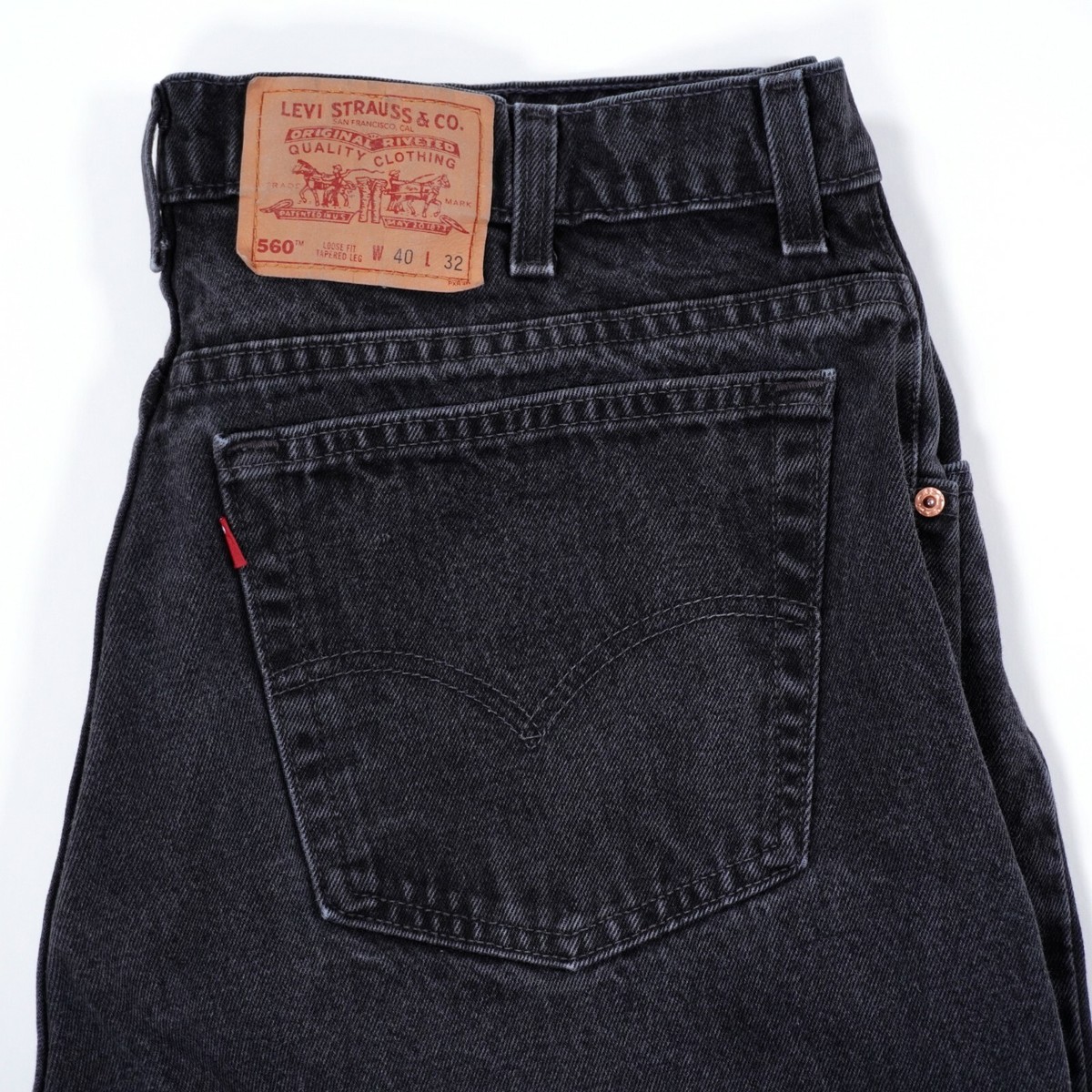 Vintage 90's Levis Red Tab 560 USA Made Mens 38x32 Black Vintage 90's Levis Red Tab 560 USA Made Mens 38x32 Black