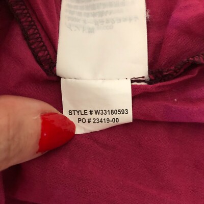 Mini Jupe Sport PrAna – Motif Cerise/Géométrique, Rose/Rouge, Taille M, 100% Coton