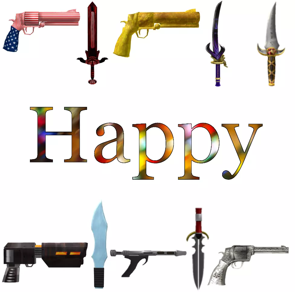 Selling mm2 weapons for  gift cards!! I have more weapons I