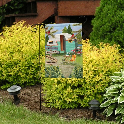 Woodsy Camper Summer Garden Flag Campsite 12.5" x 18" Briarwood Lane - Picture 3 of 4