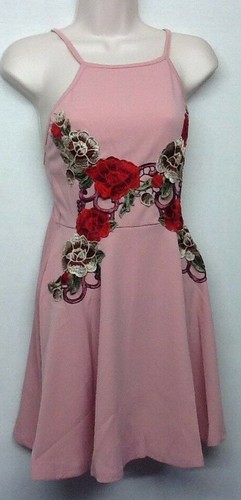 Vestido Love J Floral Fit Acampanado Rosa Multicolor Correa Espagueti Talla Pequeña SM7 - Imagen 2 de 12