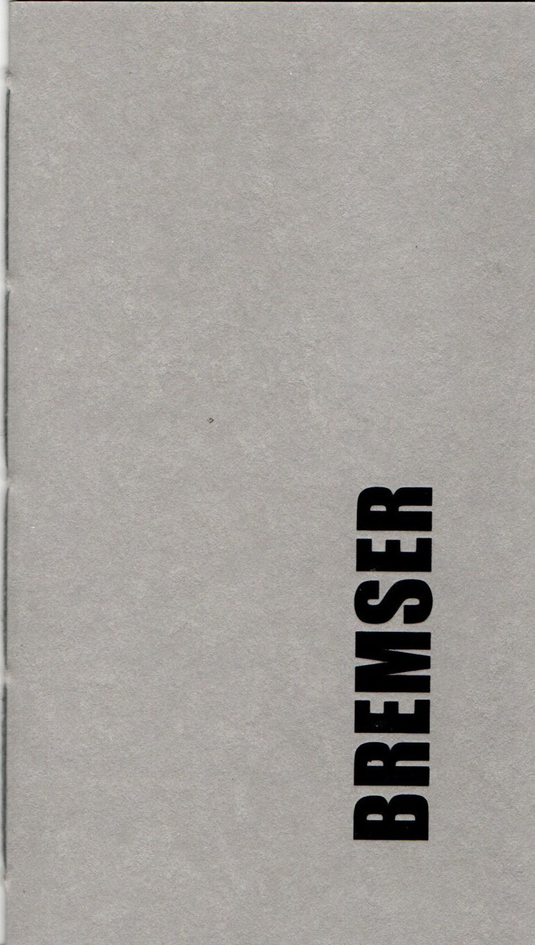 FILA RAY BREMSER DOMESTIC SHORT STORY WATER ROW PRESS TANGERINE PRESS 2023 BEAT POET