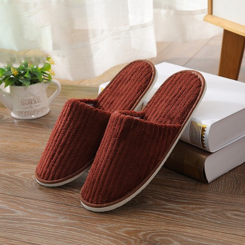2 pares de pantuflas de algodón engrosado para hombre e invitado para el hogar convenientes - Imagen 3 de 12