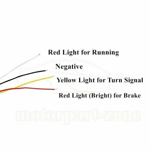 Indicador de señal de giro LED universal para motocicleta luz de freno de funcionamiento negro Foto 3 de 4