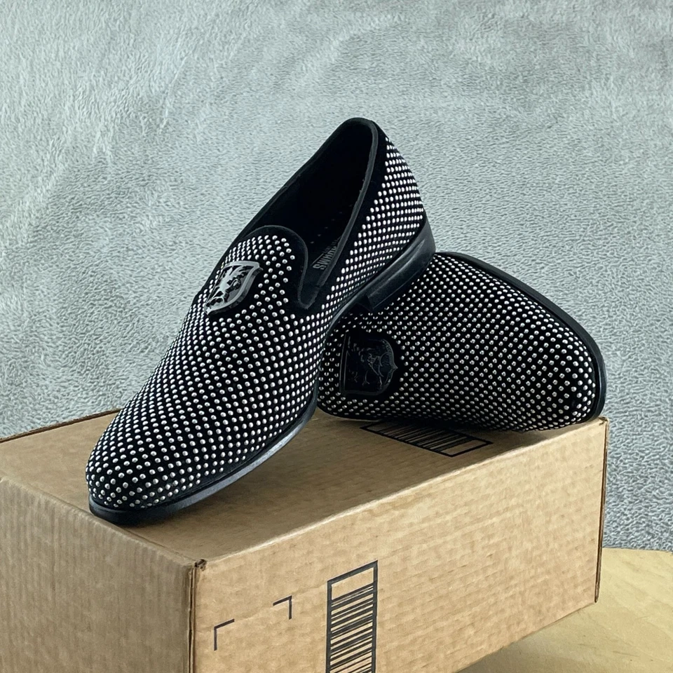 STACY ADAMS Men's, Swagger Loafer Black Silver 9 M NOWB S053 - Image 2 of 4