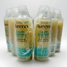 6 aveeno calm+restore sensitive skin nourishing oat cleanser 7.8oz sealed pack
