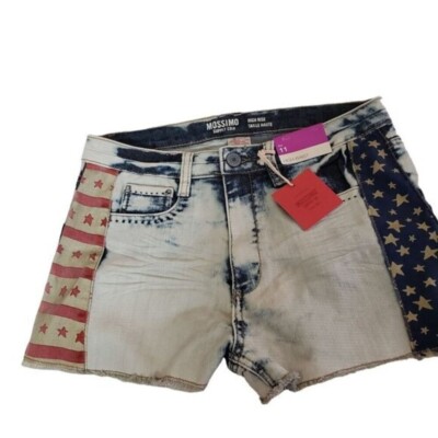 Mossimo Supply Co Denim Stars High Waist Cutoff Womens Shorts Size 11 America