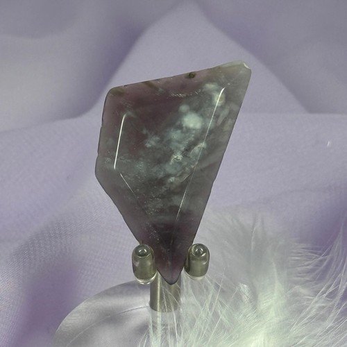 Rare flat polished piece Purple Dendritic Agate, Chalcedony 8.5g SN27730 - Picture 2 of 4