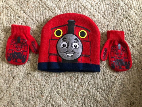 Thomas the Tank Engine Cap Fäustlinge Kleinkind Jungen Wintermütze + Handschuhe Set süß - Bild 11 von 12