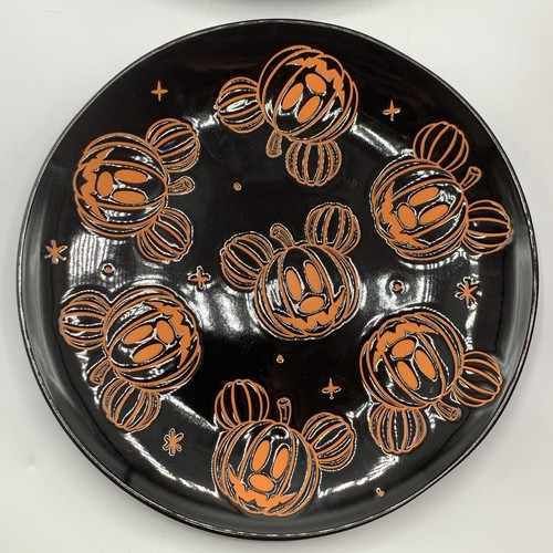 Disney Mickey Mouse 10” Black/Orange Halloween Dinner Plates •Lot Of 4 BRAND NEW - Bild 6 von 21