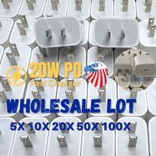 Wholesale Lot 20W USB C Adapter PD Fast Charger For iPhone 16/15/14/13/12/11/Pro