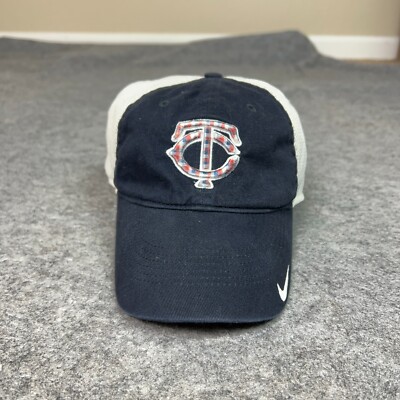 Minnesota Twins Men Hat Snapback One Size Blue White Trucker Nike Baseball MLB
