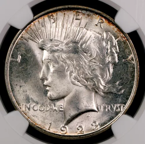 1923-D Peace Silver Dollar - NGC MS63 - PQ Coin with Stunning Luster - #307
