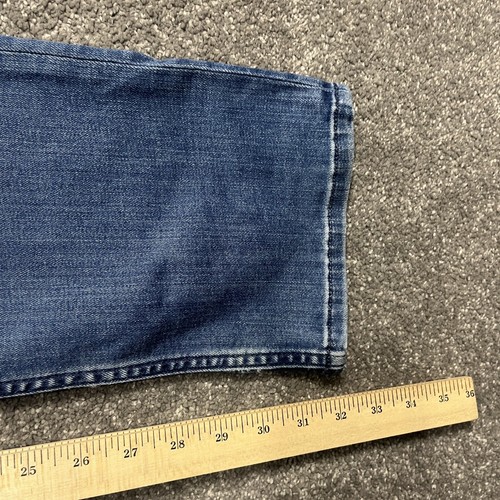 Mens Jeans Slim Tapered Light Wash Blue Faded 7 For All Mankind Slimmy W30 L32 - Picture 7 of 14