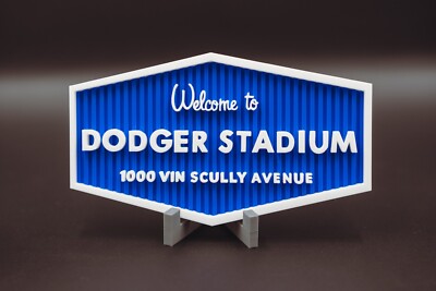 Welcome To Dodger Stadium 3D Printed Sign - For Desk or Wall