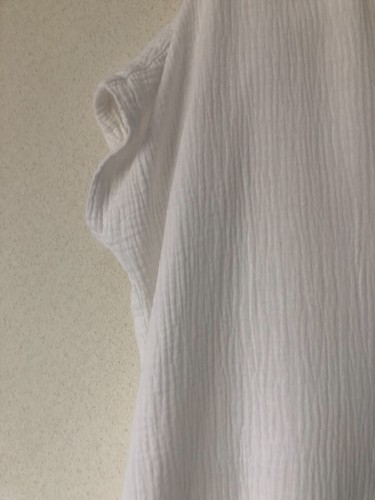 Sunny Girl Size 12 White Over Size Cap Sleeve Cotton Shirt Style Maxi Dress GUC - Picture 4 of 10