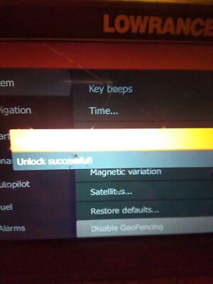 Geofencing unlock Navico Lowrance   - Carbon und Live  Asian language pack