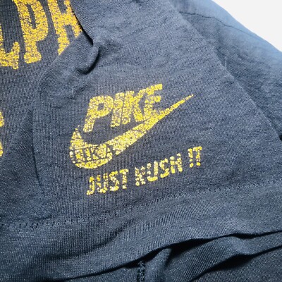 Vintage 90s Alpha Phi Alpha Fraternity Mens XL Just Kush It Nike Single T Shirt