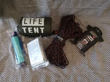 Camping Lot Of Life Tent, Multi-use Pskook Paracord, Water Filter Straw,...