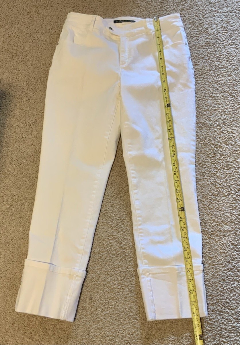 Chicos BLACK LABEL Size 0 Womens Casual Cuffed Ankle White Pants  display picture 1