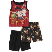 Disney Jake & The Neverland Pirates 3 Pc Shirt Shorts Pajama Set Boy Size 3t 4t Disney Jake & The Neverland Pirates 3 Pc Shirt Shorts Pajama Set Boy Size 3t 4t