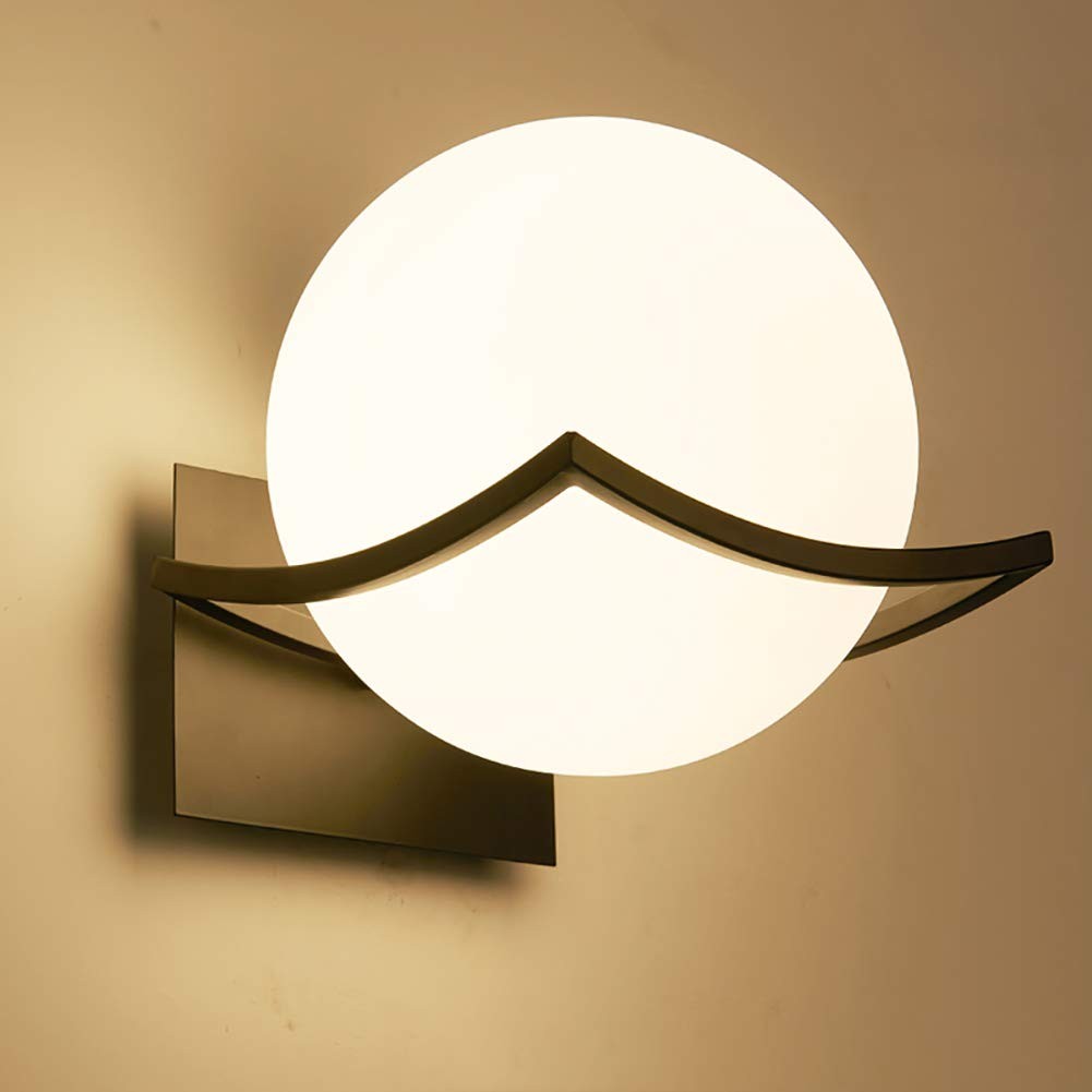 KRUIHAN Applique da Parete Interno Lampada da Parete a Palla di Vetro Plafoniere