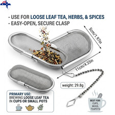 Stainless Steel Loose Tea Leaf Infuser Spice Strainer Diffuse