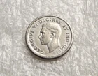 Canada 1945 10 Cents George VI. Silver VF CA616
