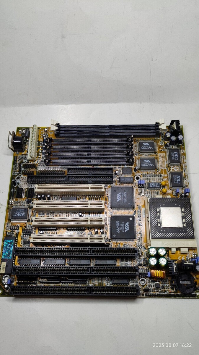 Socket 7 at fic va-502 motherboard, 3x isa, 4x pci , 166Mhz cpu