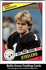 1984 Topps Gary Anderson #161 Pittsburgh Steelers NFL Football AFC Pro Bowl
