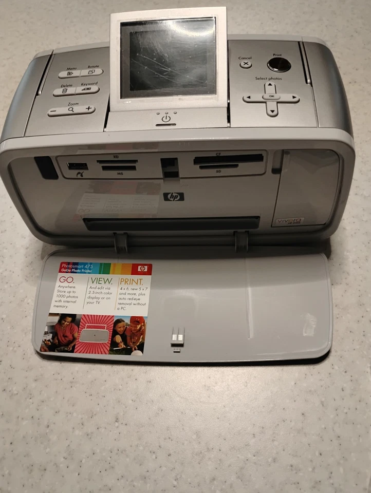 HP Photosmart 475 Digital Photo Inkjet Print  Open Box-Paper,Remote,Ink Included - Image 4 of 4