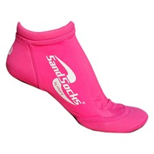 Medium Pink Sand Socks for Beach Volleyball Soccer Durable Neoprene Sole
