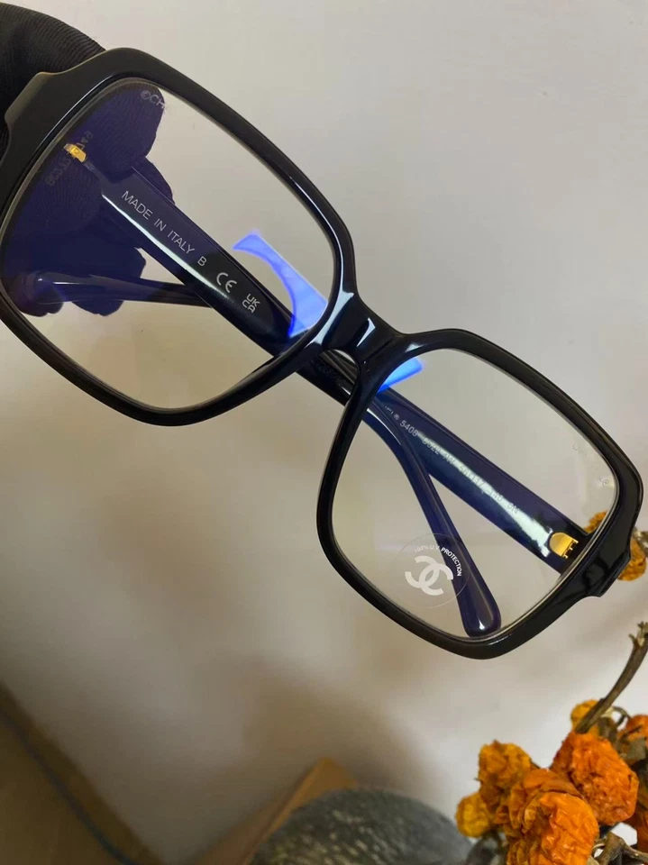 Chanel sunglasses black rectangular frame clear glasses 5408/56-17-140 - Image 2 of 4