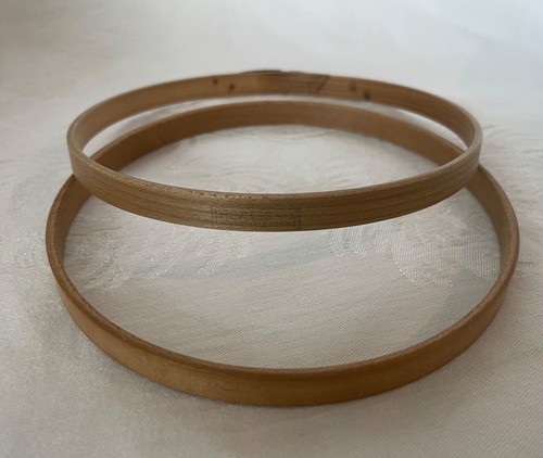 Antique GIBBS Princess Adjustable Tension 6" Wood Embroidery Hoop - Non-felted