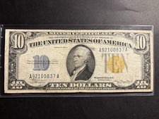 1934-A $10 North Africa WWII Silver Certificate Note — Circulated