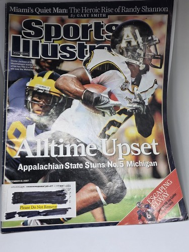 Sports Illustrated magazine, September 10, 2007, Appalachian State Alltime Upset