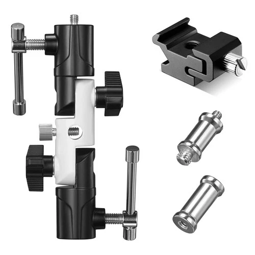Flash Bracket U-Shape,180° Adjustable Swivel Umbrella Softbox Holder with 1/4... - Picture 1 of 9