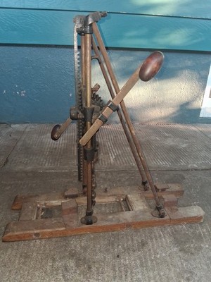 Millers Falls Boring Machine No 145 Timber Framing Barn Beam Drill WORKING