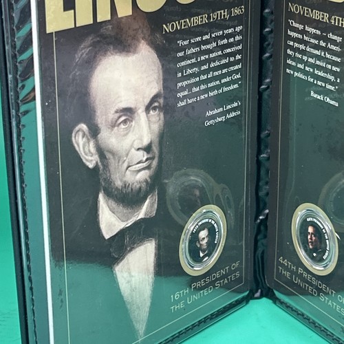 Obama President Lincoln Commemorative Dollar Coins Authentic Vault Verified #DK - Picture 2 of 5