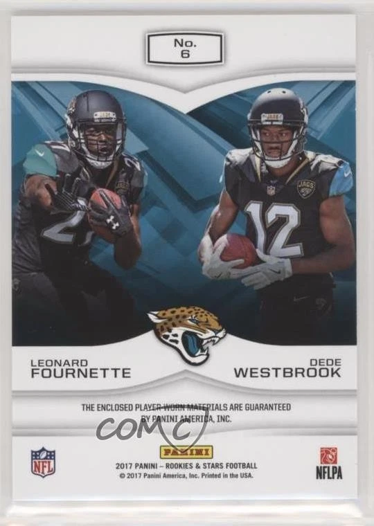 2017 Panini Rookies & Stars Team Duals /99 Dede Westbrook Leonard Fournette RC - Image 2 of 2
