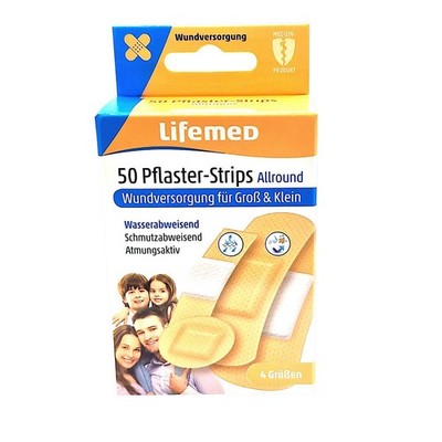Lifemed Strips Hautpflaster 50 Stück Erste Hilfe Verbandsmaterial