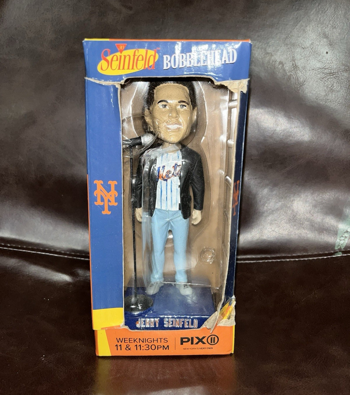 Seinfeld Jerry Seinfeld New York Mets Baseball Bobblehead Figure w/ Box