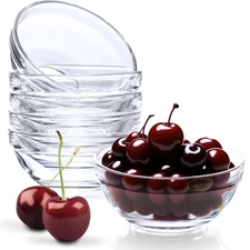 Small Glass Cooking Bowls, 3.5 inches Diameter (9 cm), 4-ounce, Microwave and...