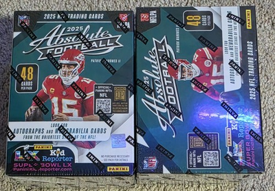 #ad 2025 LOT OF 2 Absolute NFL Football Factory Sealed Blaster Box $52.95