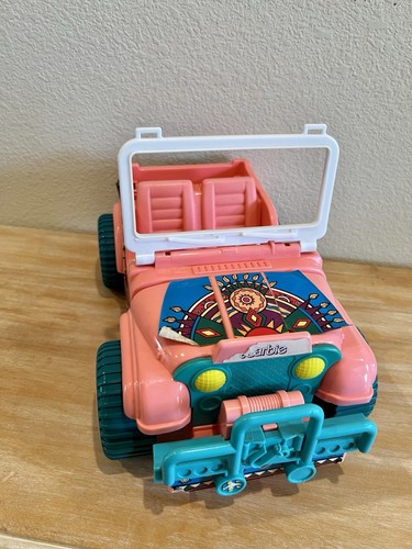 1990 Vintage Mattel 13" BARBIE WESTERN FUN DESERT RIDER JEEP No Canopy #7443 - Picture 11 of 11