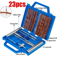 23pc Tire Repair Kit DIY Flat Tire Repair Car Truck Motorcycle Home Plug Fix